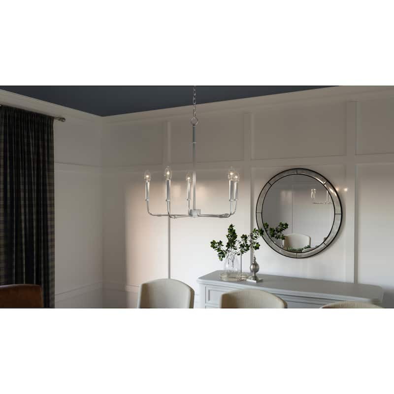 Bellevue Della 5 Light 24" Wide Taper Candle Chandelier