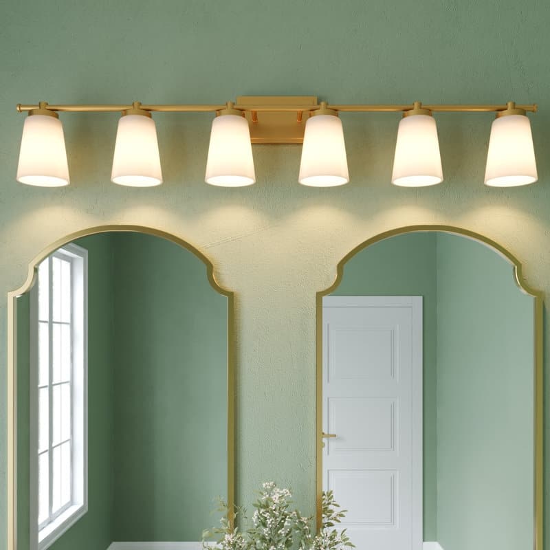 Acroma 6 - Light Steel Dimmable Bathroom Vanity Light - 6-light