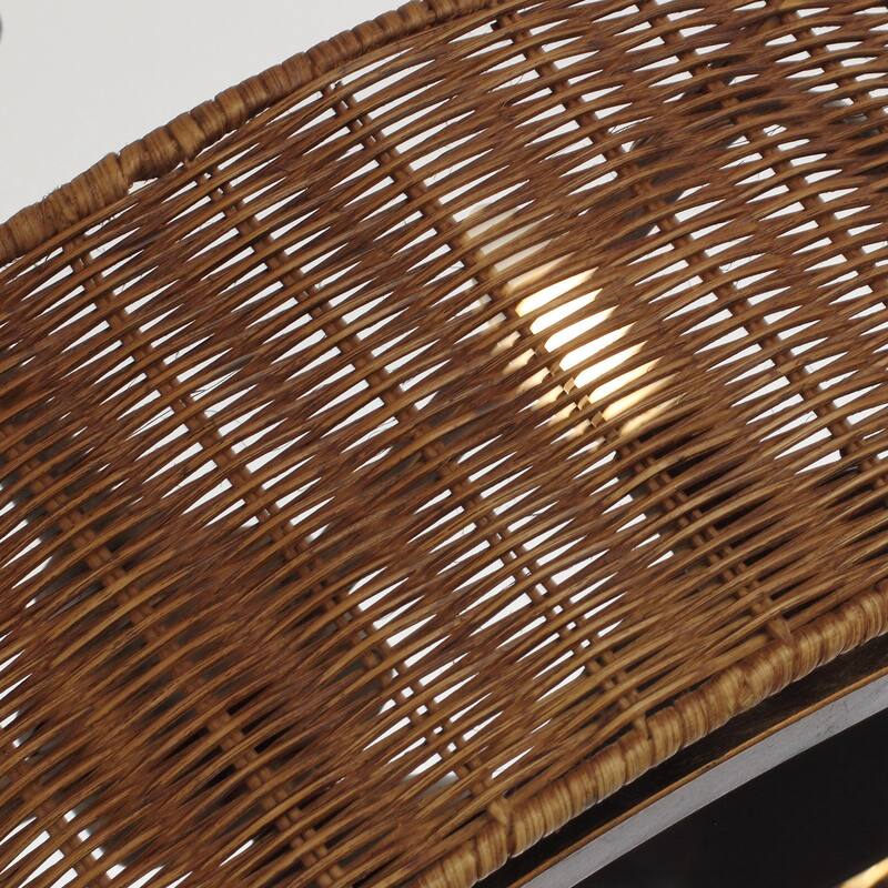 24" 3-Blade 6-Light Woven Farmhouse Ceiling Fan with Light