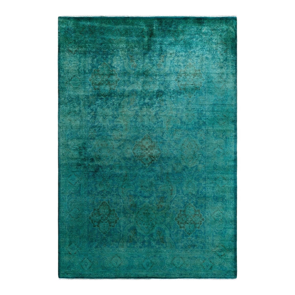 Contemporary Overdyed Wool Hand Knotted Area Rug - 6' 1" x 8' 10"