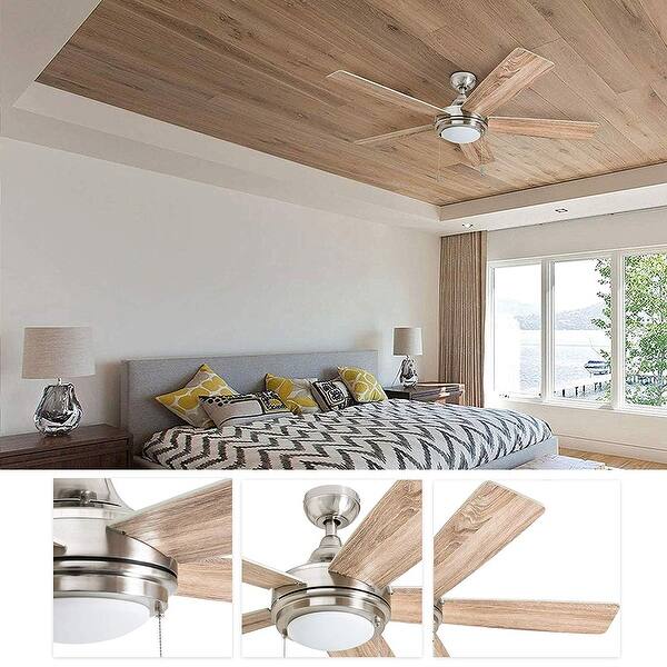 Shop Honeywell Ventnor 52 Inch Modern Brushed Nickel Integrated