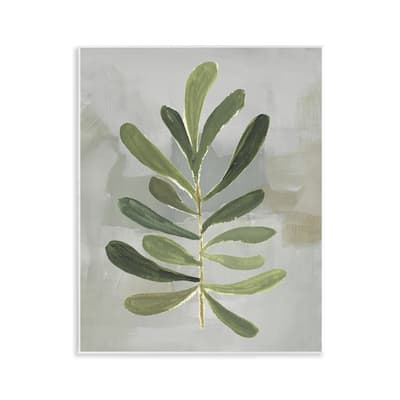 Stupell Single Green Leaf Branch Wall Plaque Art Design By Lanie Loreth