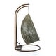 preview thumbnail 90 of 128, LeisureMod Modern 2-Person Egg Hanging Swing Chair with Beige Wicker, Oxford Fabric Cover, Patio Hammock Lounger and Cushions