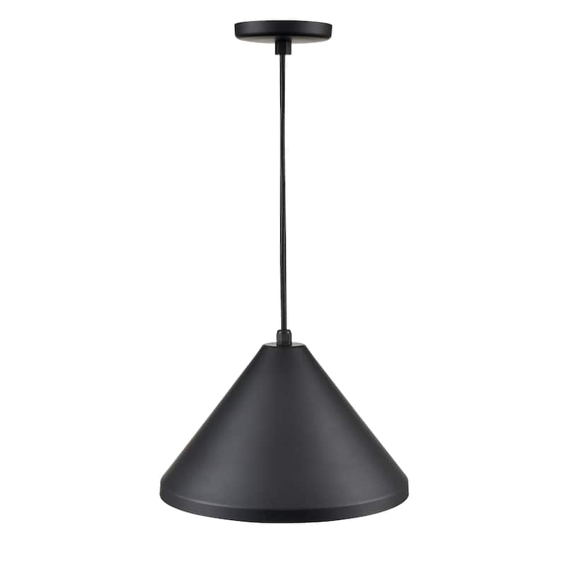 R Series 1-Light Cord Wide Cone Satin Black