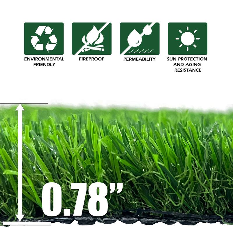 DCP Artificial spring Grass Indoor/Outdoor Area Rug,0.78in hight