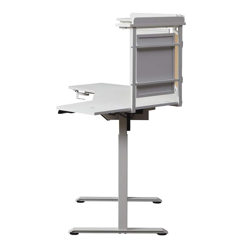 KOWO K314 Corner Electric Standing Desk L Shaped Height Adjustable Workstation for Home Office, Sit Stand Computer Desk