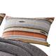 Reversible 2 Piece Twin Size Quilt Set with Stripes Pattern, Multicolor