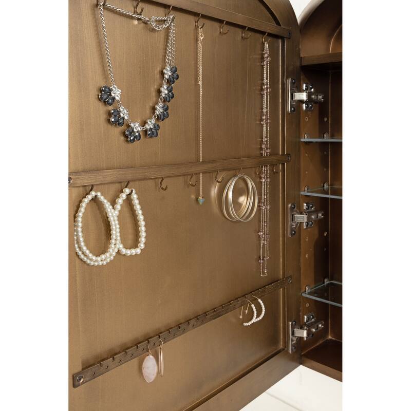 Kate and Laurel Arendahl MDF Jewelry Cabinet with Mirror - 20x6x30
