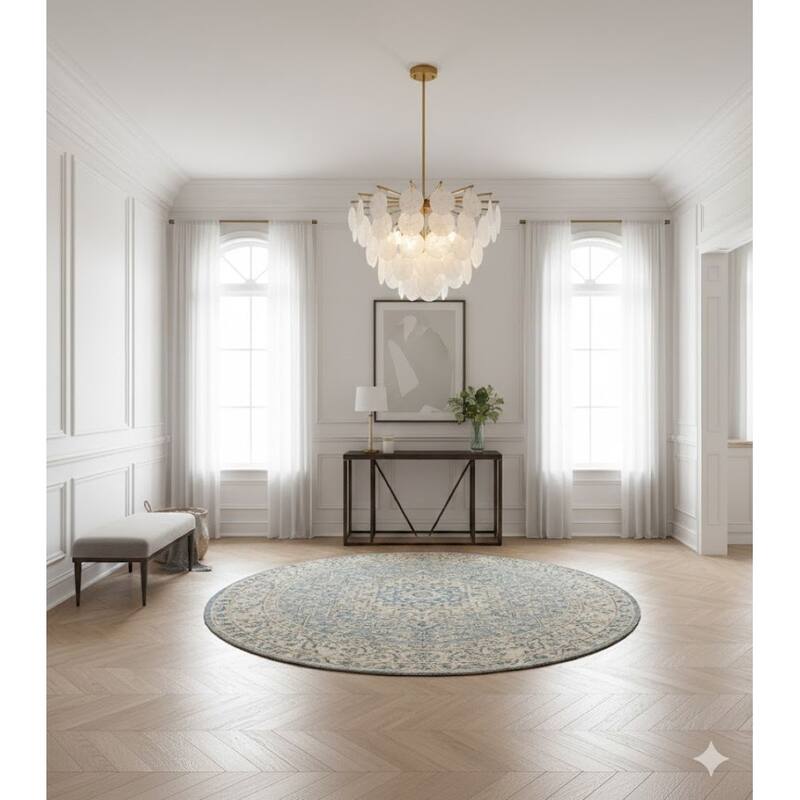 Antique Brass Metal Semi Flush Mount - N/A