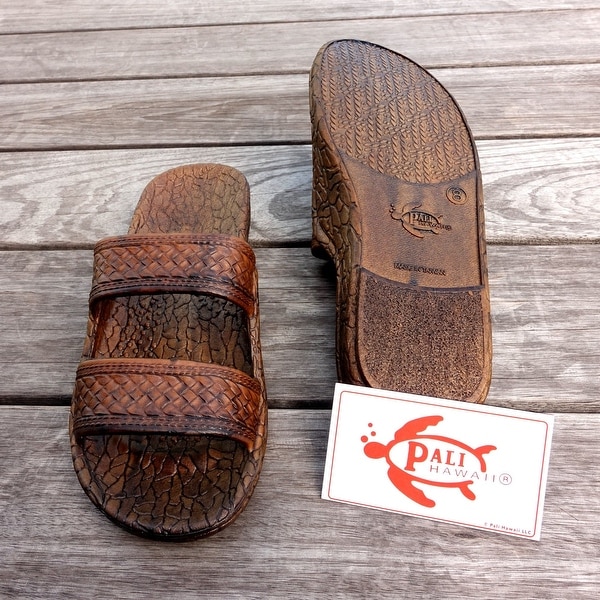Pali Hawaii Jandals LIGHT BROWN with Certificate of Authenticity