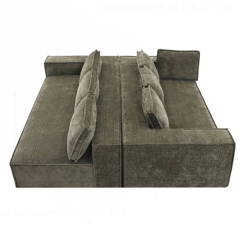 Minimalist Modular Sofa with Advanced Materials for Comfort and Style