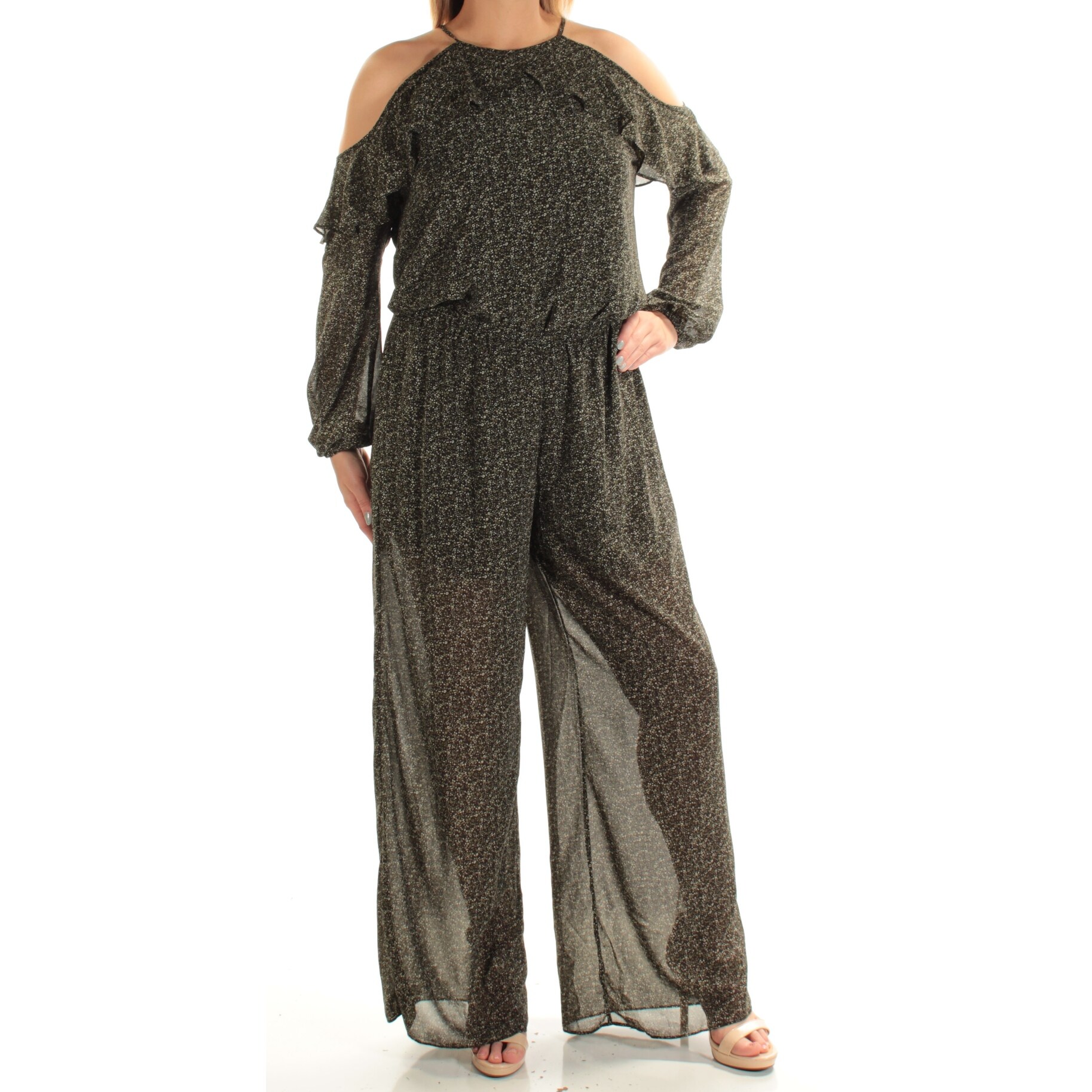 michael kors cold shoulder jumpsuit