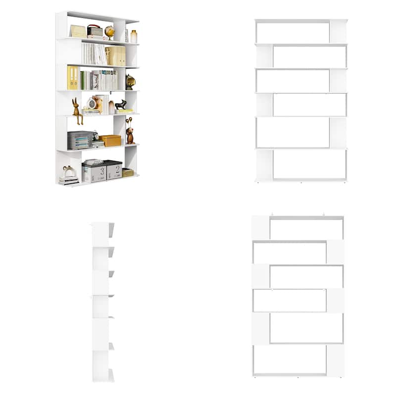 Buffet Display Cabinet Bookshelf Bookcase 81.9 Inches Tall Bookshelf