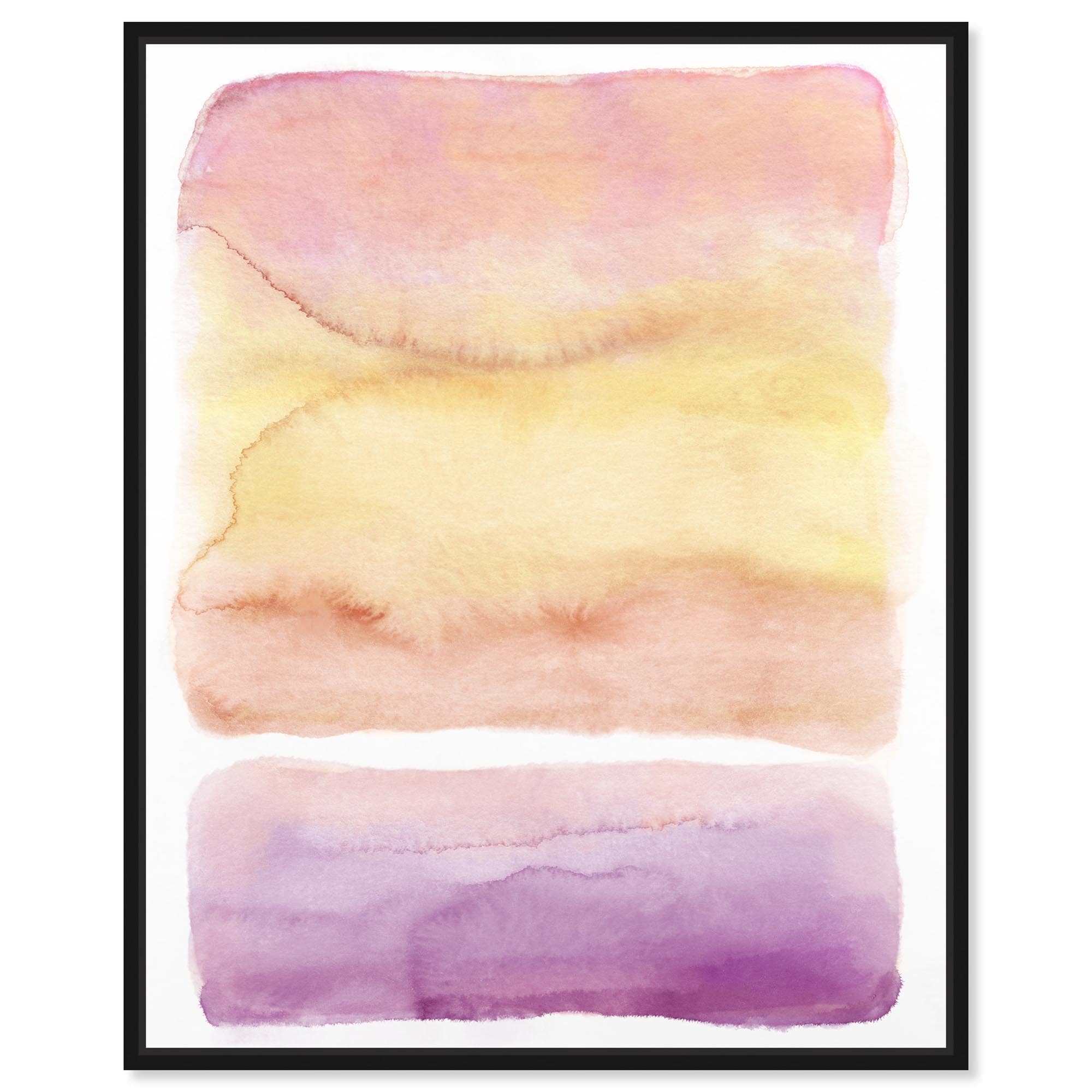 Sunset Hues Bathroom Art Framed Canvas Print by Notoriart