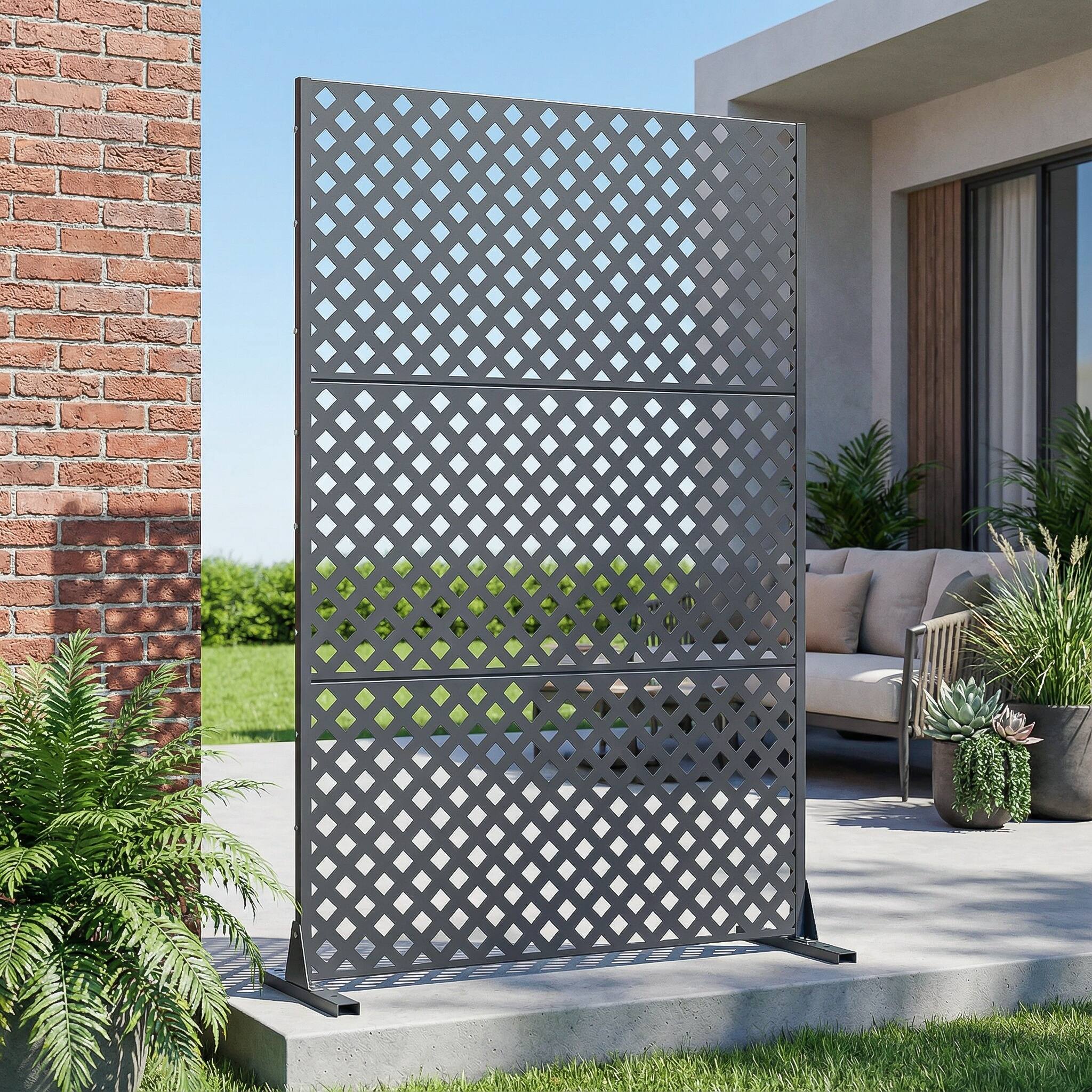 Outdoor Rectangle Privacy Screens Metal Screen Fence Panel