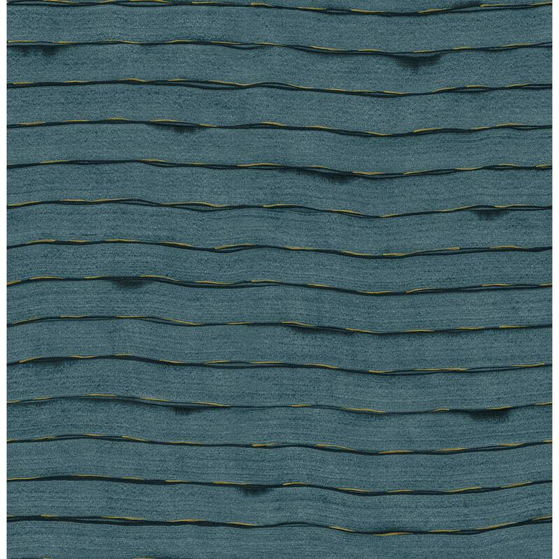 Sarah + Ruby Naia Blue Horizontal Wavy Lines Wallpaper
