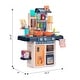 preview thumbnail 5 of 9, Kids Kitchen Playset 42 PCS Toy Accessories Set, Kitchen Toy Cookware w/ Real Sounds and Light for Kids, Blue