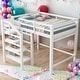 preview thumbnail 10 of 16, Full Size Loft Bed With Built-in Storage Staircase,Hanger,Shelves for Home
