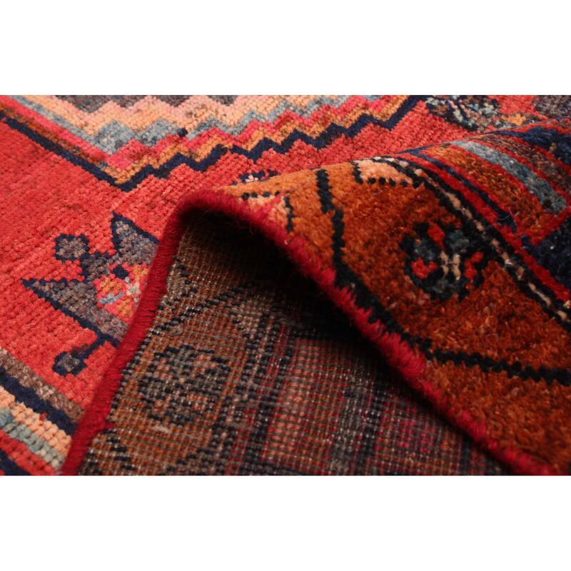 ECARPETGALLERY Hand-knotted Anadol Dark Navy, Red Wool Rug - 4'8 x 8'10