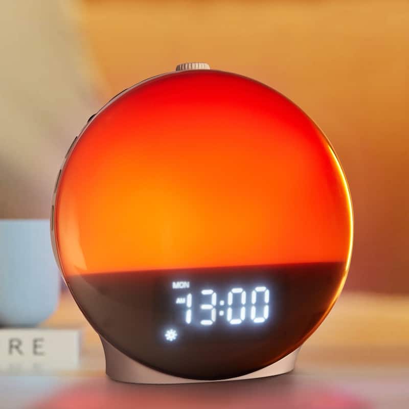 Javlergo Alarm Clock Smart Gradual Wake Up Light Alarm Clock, Tabletop Daylight Alarm Clock