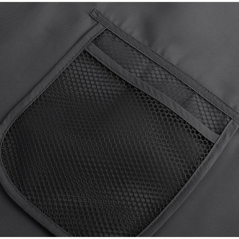72"x72" - PEVA Grey Heavyweight Thick Shower Curtain Liner With Mesh Storage Pockets