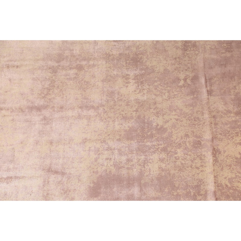 Modern Abstract Indian Area Rug Handmade Wool Carpet - 6'8"x 9'10"
