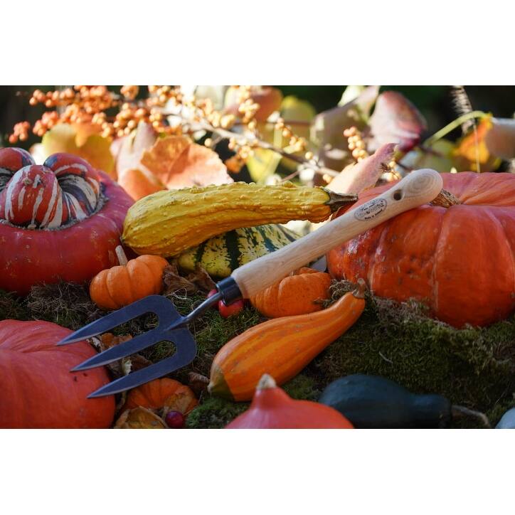 DeWit Gardening Fork with Midsize 10" Handle - 16.5"L