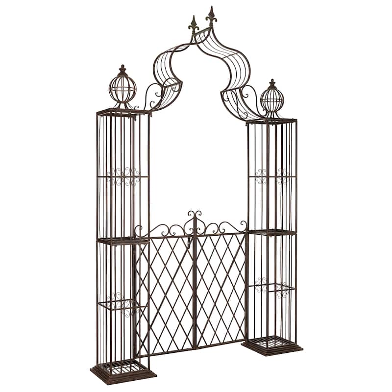 SAFAVIEH Sky Victorian Iron Outdoor Garden Arch Arbor