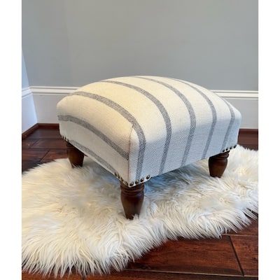 HERAT ORIENTAL Handmade Jute Kilim Upholstered Wooden Stool