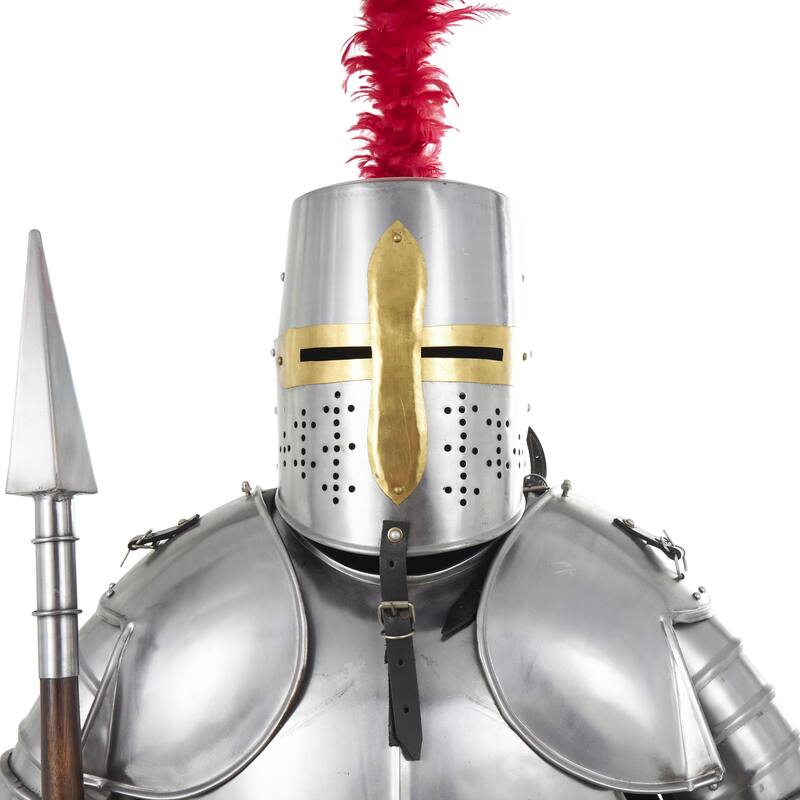 Stainless Steel Metal People Replica Medieval Full Body Suit Armour - Copper or Silver - Roche River Decor