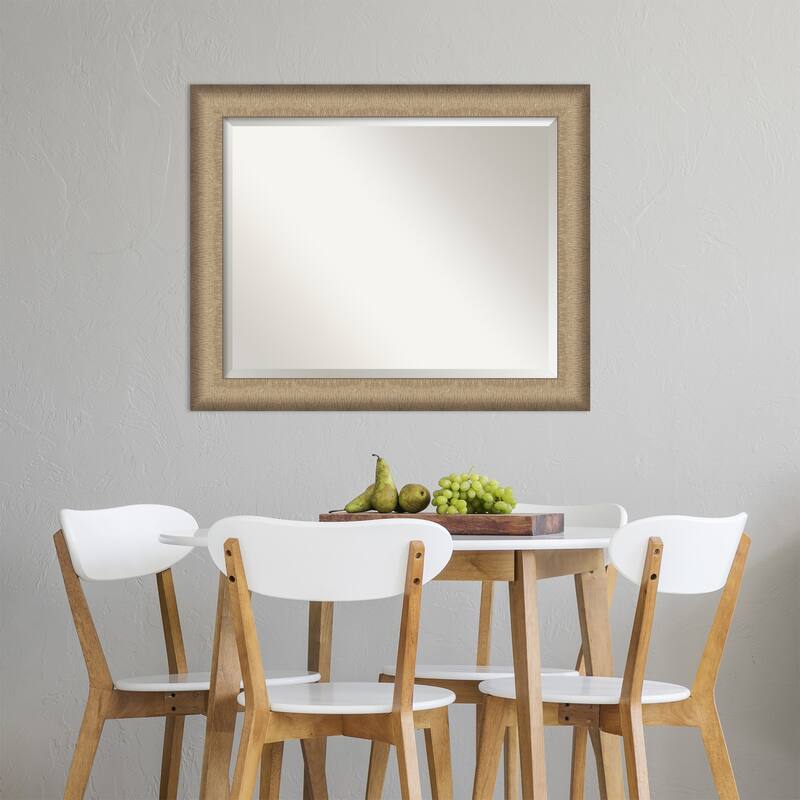 Beveled Wall Mirror - Elegant Brushed Bronze Frame