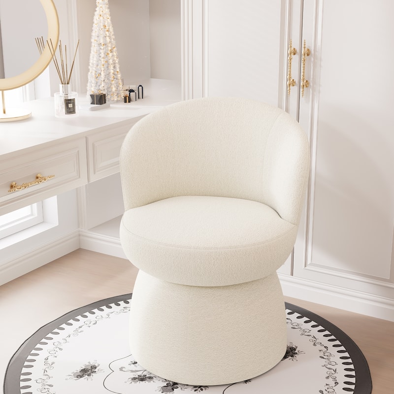 Swivel Modern Accent Chair, Armless Barrel Chairs for Living Room