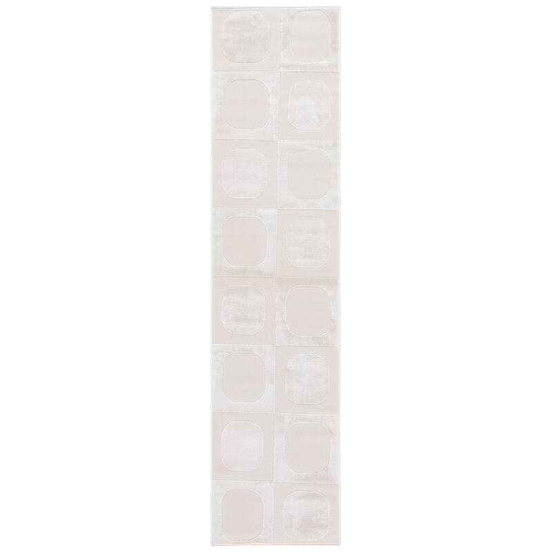 SAFAVIEH Saylor Ninia Modern Contemporary Rug - 2' x 8' Runner - Ivory