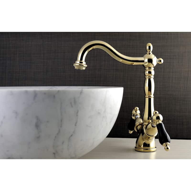 Kingston Brass Duchess 1.2 GPM Vessel Bathroom Faucet with Black