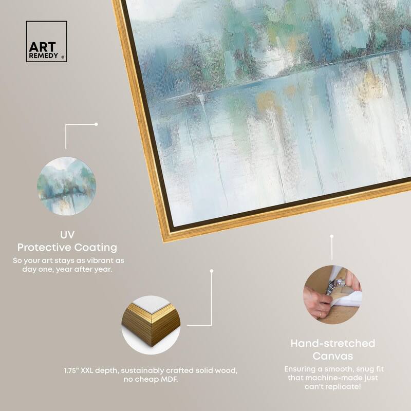 Mirrored Aqua Dream II Canvas by Art Remedy