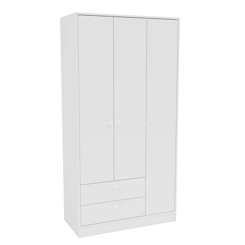 Polifurniture Denmark 3 Door Bedroom Armoire with 2 Drawers
