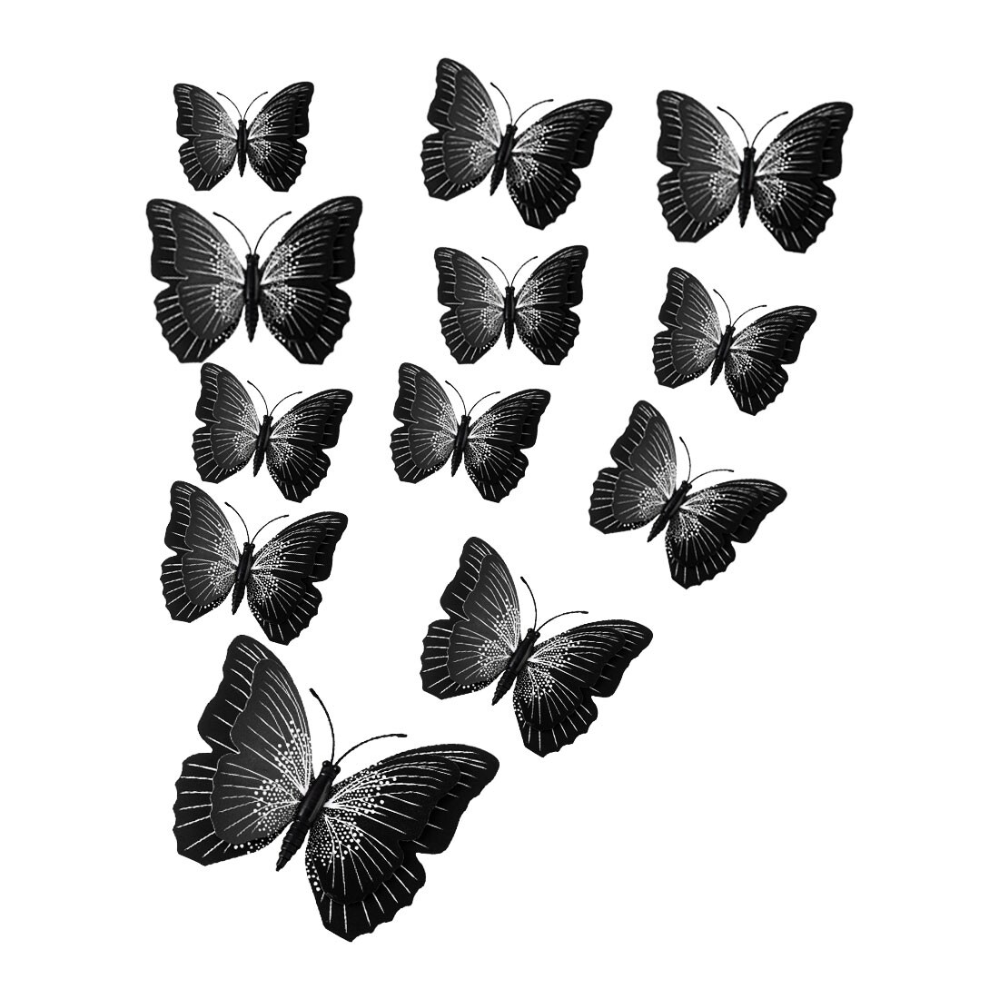 Shop 12pcs 3d Butterfly Stickers Pin Type Home Room Decoration