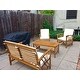 Safavieh Outdoor Living Fontana Beige Acacia Wood 4-piece Furniture Set