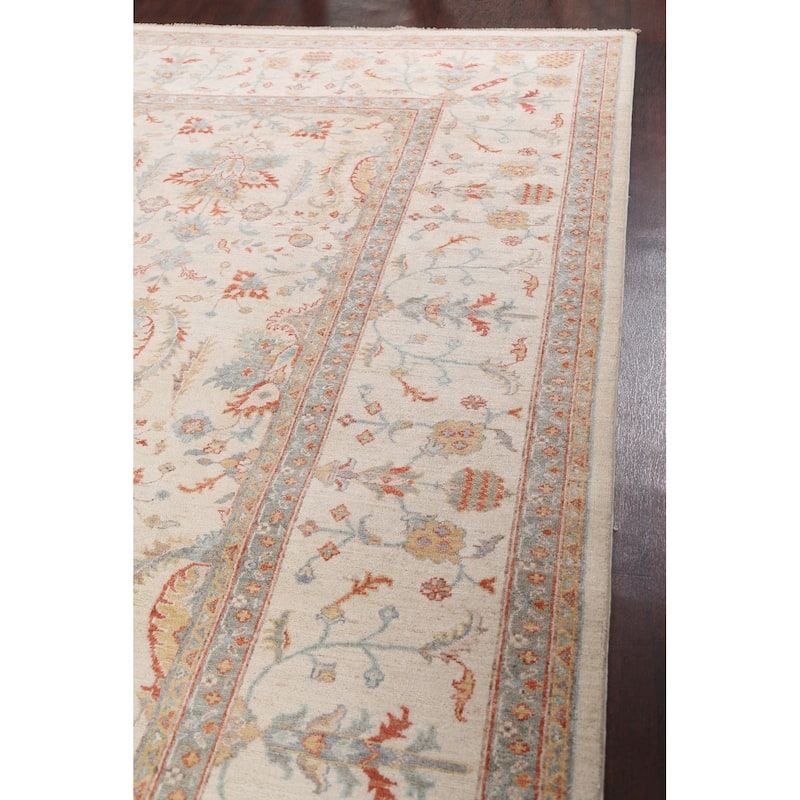 Vegetable Dye Sultanabad Ziegler Oriental Wool Area Rug Hand-knotted - 9'1" x 12'0"