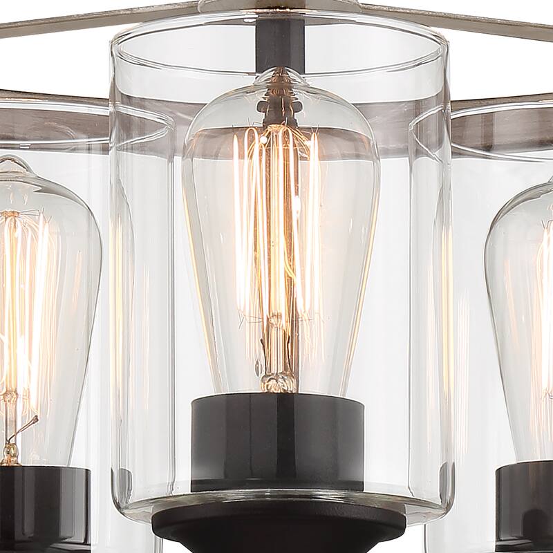 Allegray 3-light Modern Farmhouse Drum Semi-Flush Mount Lights with UL Certified