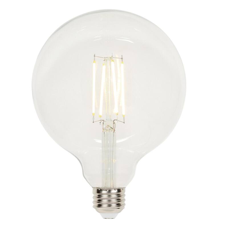 Westinghouse Lighting 6.5-Watt (60-Watt Equivalent) Clear G40 Dimmable Filament LED Light Bulb, Medium Base - 6-Pack