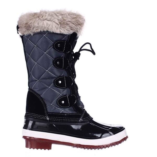 Shop Khombu Melanie Waterproof Winter Boots Black Grey