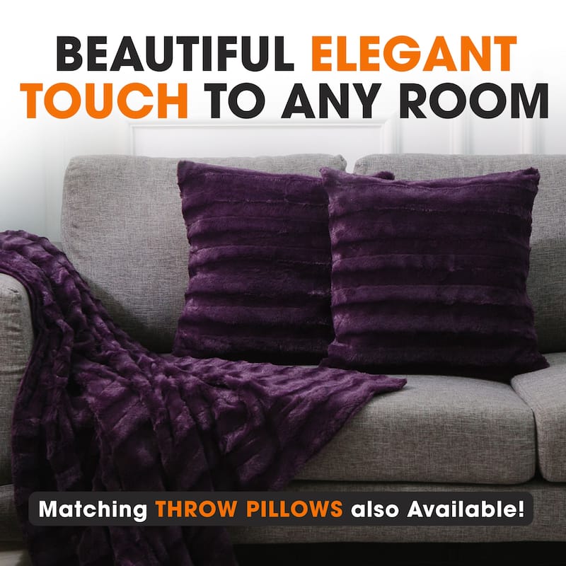 Cheer Collection 40 x 50 Ultra Soft Faux Fur Throw Blanket