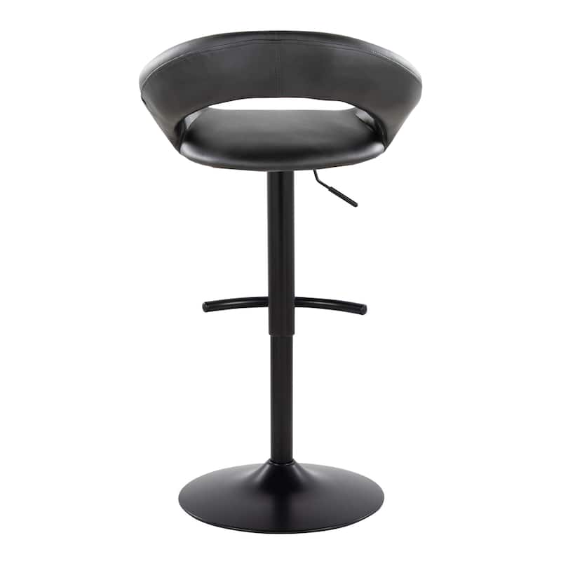 Silver Orchid Poppy Adjustable Bar Stool with Rounded T Footrest (Set of 2)