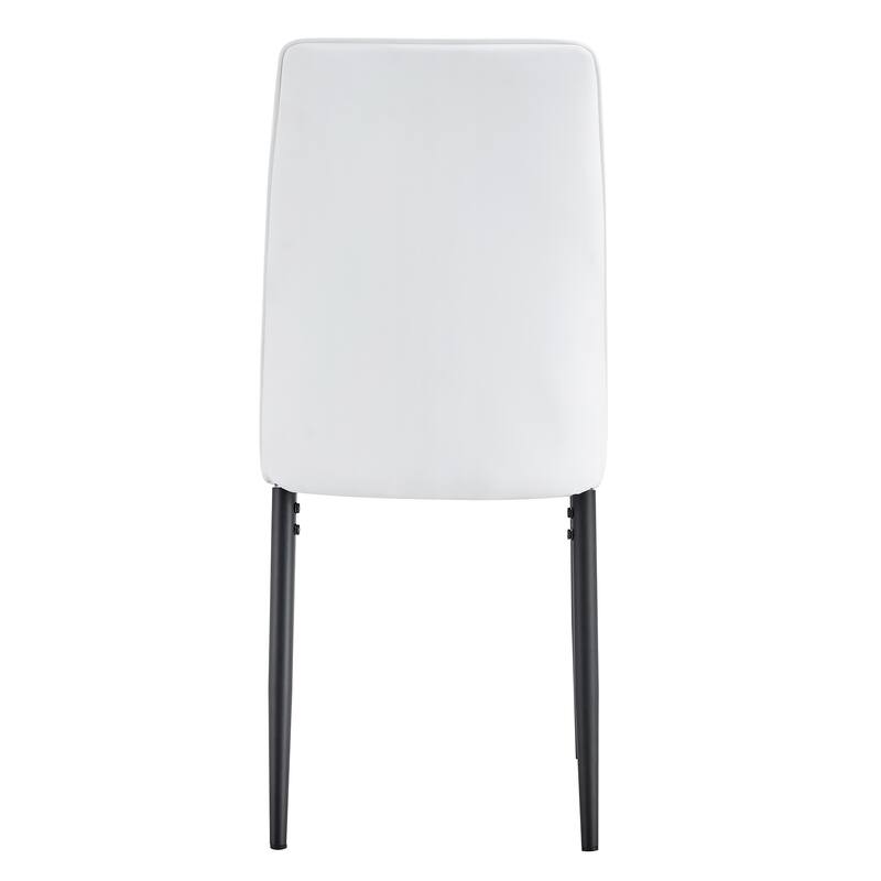 Modern 6 Piece Kitchen Chair Dining Chair Set with Upholstered Metal Legs for Dining Room Kitchen Living Room Bedroom