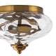 preview thumbnail 55 of 55, Modern Farmhouse 2-light Water Pattern Hammered Glass Flush Mount 9in