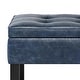 preview thumbnail 138 of 136, WYNDENHALL Essex 44 inch Wide Transitional Rectangle Ottoman Bench