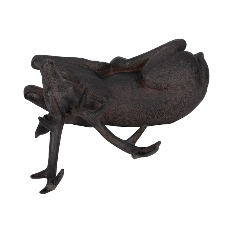 Sagebrook Home Rustic Brown Resin Deer Statue - 6.0" x 12.5" x 13.75"