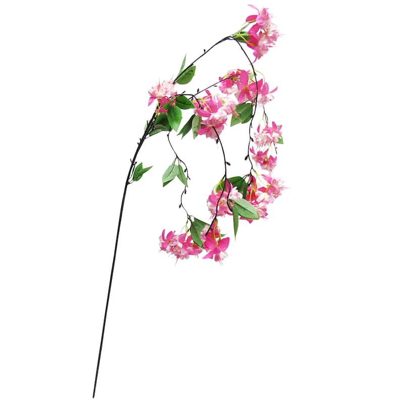 Set of 3 Artificial Hanging Fuchsia Flower Stem Spray 50in
