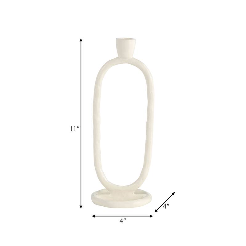 Sagebrook Home Oval Ring Taper Candle Holder